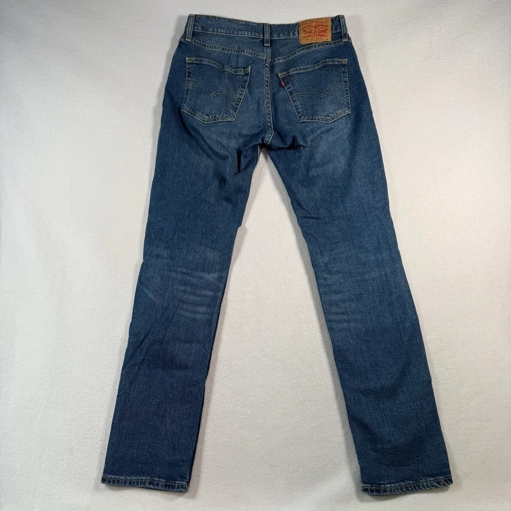 Levis Jeans Mens 31 Blue 511 Straight Mid Rise Medium Wash Stretch